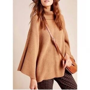 Anthropologie brown kali poncho sweater‎